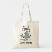 De zegels zijn mijn dierlijk dierlijk stutseltje tote bag (Achterkant)