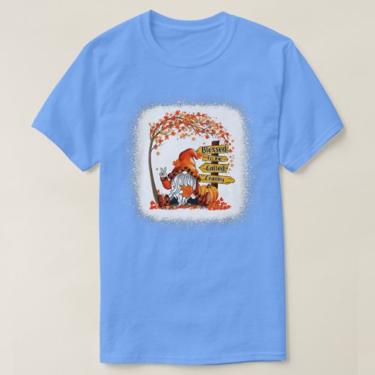 De zegen om de Granny Gnome Herfst herfst te noeme T-shirt (Design voorkant)