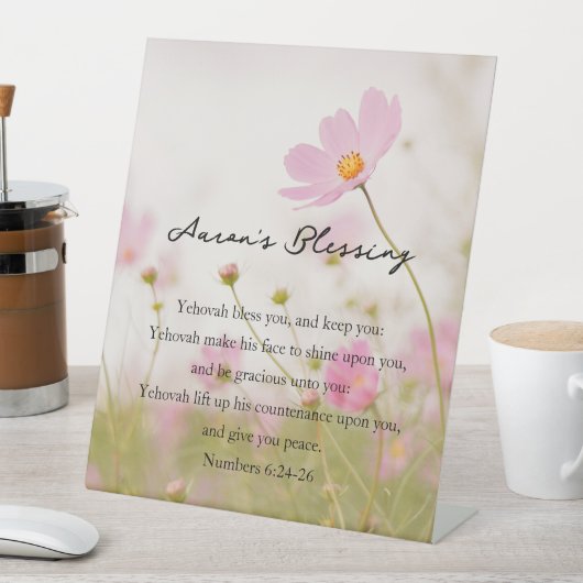 De zegen van Aaron Reclamebord Met Voetstuk (Insitu)