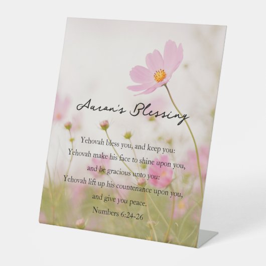 De zegen van Aaron Reclamebord Met Voetstuk (Voorkant)