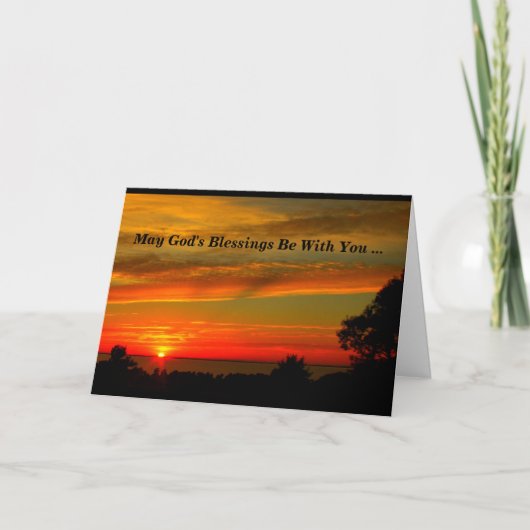 De Zegen van de god is eerst met u de Kaart van de (Voorkant)