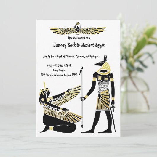 De zegen van de gouden farao: oude Egyptische kuns Kaart (Staand voorkant)