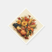 De zegen van de oogst: overvloedig feest servet (Hoek)