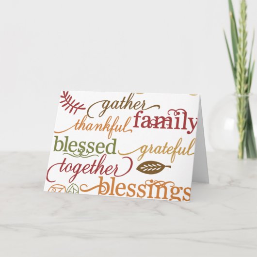De Zegen van de Thanksgiving Feestdagen Kaart (Voorkant)