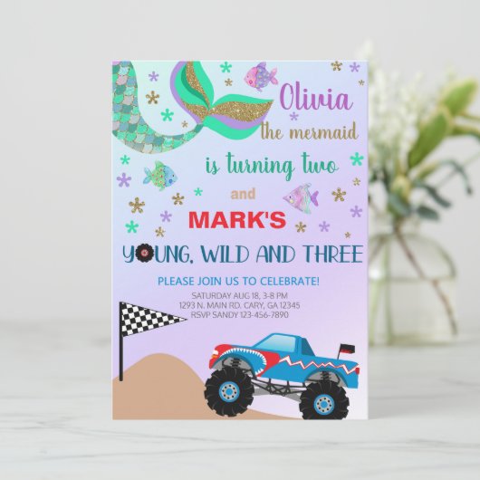 De zegen van de zeemeermin en de monstervrachtwage kaart (Staand voorkant)