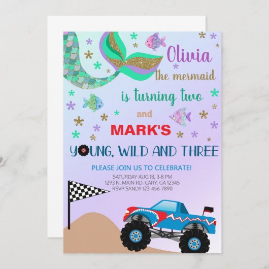 De zegen van de zeemeermin en de monstervrachtwage kaart (Voorkant / Achterkant)