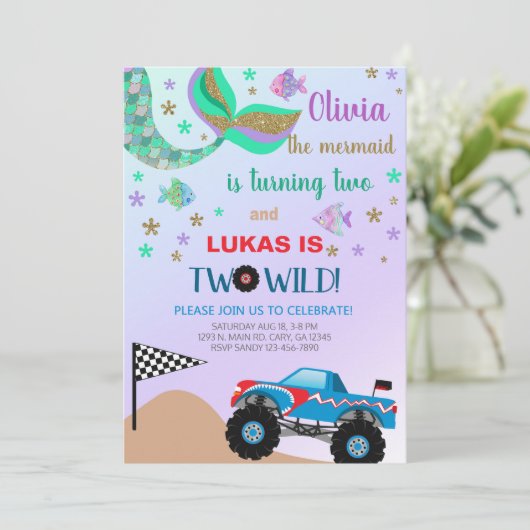 De zegen van de zeemeermin en de monstervrachtwage kaart (Staand voorkant)