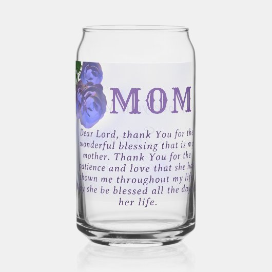 De zegen van een moeder blikvorm glas (Voorkant)