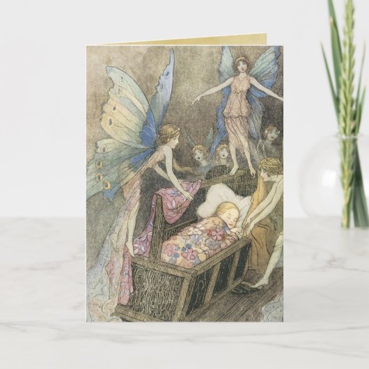 De Zegen van Faerie op uw nieuw Baby Aankondiging (Voorkant)