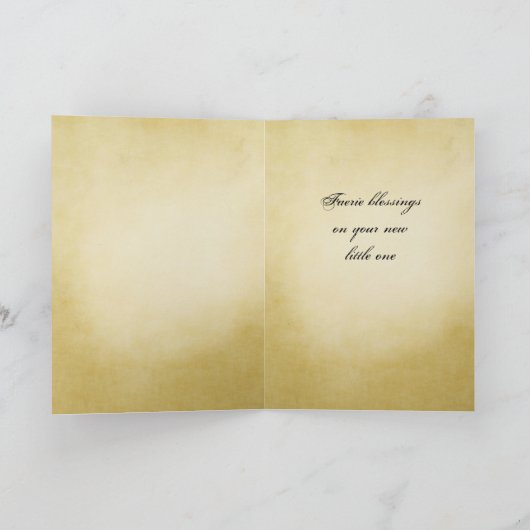 De Zegen van Faerie op uw nieuw Baby Aankondiging (Binnen)