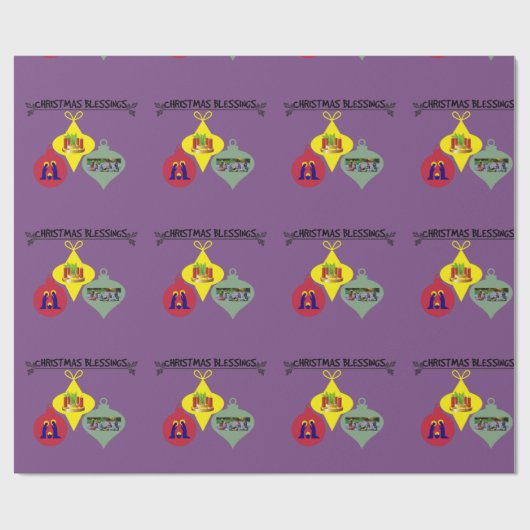 De Zegen van Kerstmis Cadeaupapier (Vlak)