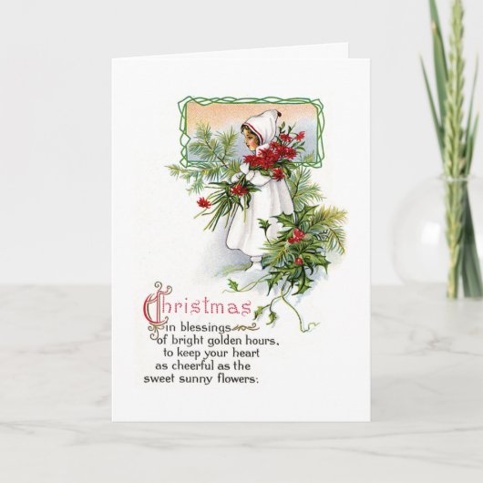 De Zegen van Kerstmis Feestdagen Kaart (Voorkant)