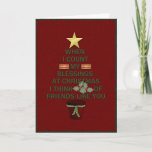 De Zegen van Kerstmis Feestdagen Kaart