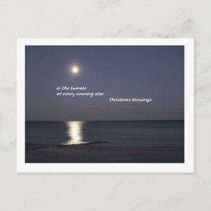 De Zegen van Kerstmis van de avond Feestdagenkaart