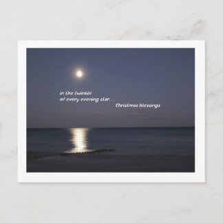 De Zegen van Kerstmis van de avond Feestdagenkaart