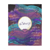 De zegenende fleece gooi deken