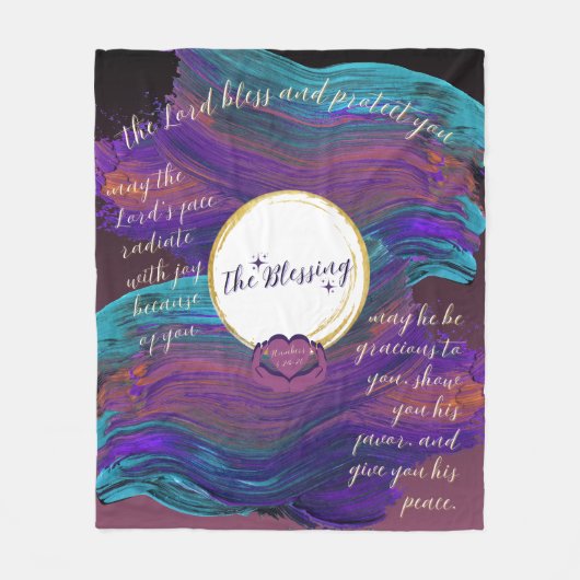 De zegenende fleece gooi deken (Voorkant)
