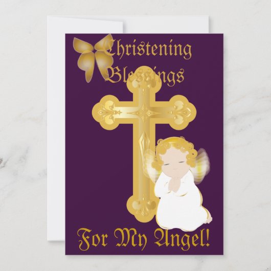 De zegeningen van de doop van mijn engel-Aangepast Kaart (Voorkant)