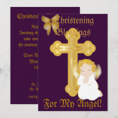 De zegeningen van de doop van mijn engel-Aangepast Kaart (Voorkant / Achterkant)