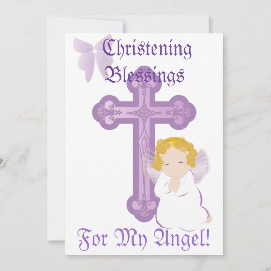 De zegeningen van de doop van mijn engel-Aanpassen Kaart (Voorkant)