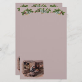 De zegeningen van de kerststal briefpapier