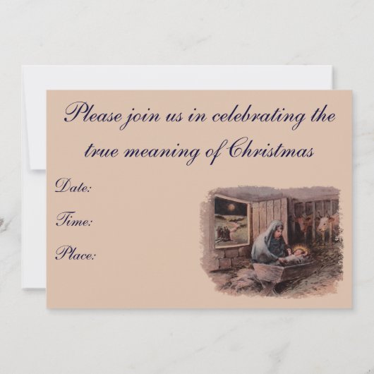 De zegeningen van de kerstviering uitnodiging (Achterkant)