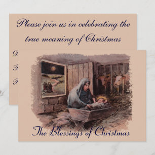 De zegeningen van de kerstviering uitnodiging