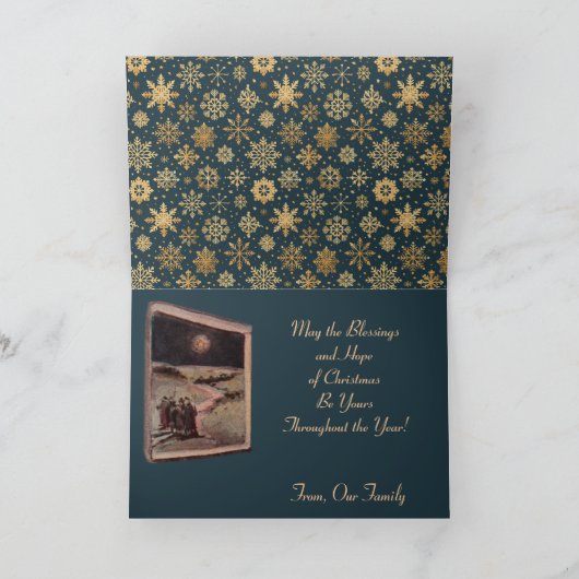 De zegeningen van het kerst Wenskaart Feestdagen Kaart (Binnen)