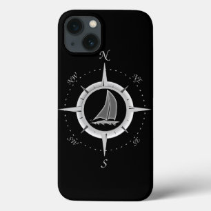 De zeilboot en het Kompas namen toe iPhone 13 Hoesje