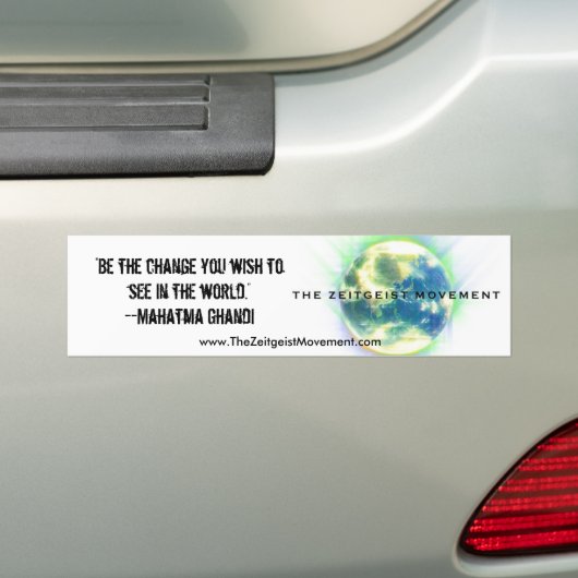 De Zeitgeist Movement Bumpersticker (Op auto)