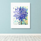 De zeldzame Dahlia Canvas Afdruk (Insitu (Houten vloer))