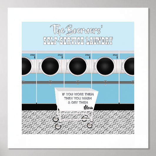 De zelfbedieningswasgoed van de klant die het werk folie afdrukken (Voorkant)