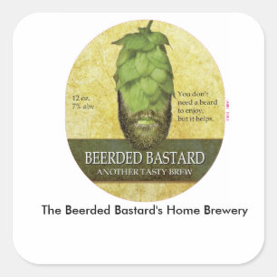 De zelfkleverplaat van Bastard voor thuisgebruik Vierkante Sticker