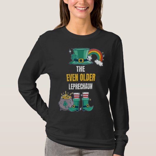 De zelfs oudere lebrechaun St Patrick's Day Matchi T-shirt (Voorkant)