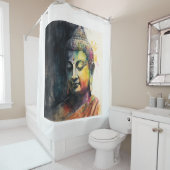 De Zen buddha-meester Douchegordijn (In situ)