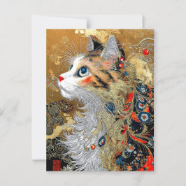 De Zen kat | Japans Ukiyo-e Briefkaart