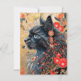 De Zen kat | Japans Ukiyo-e Briefkaart