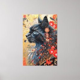 De Zen kat |  Japans Ukiyo-e Canvas Afdruk