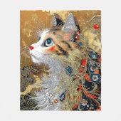 De Zen kat |  Japans Ukiyo-e Fleece Deken (Voorkant)
