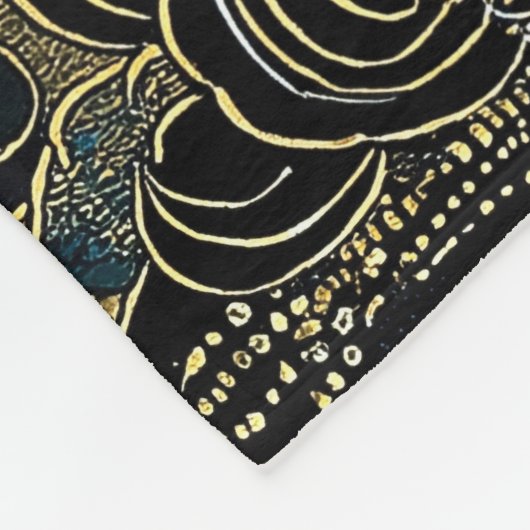 De Zen kat |  Japans Ukiyo-e Fleece Deken (Hoek)