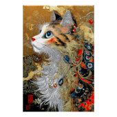 De Zen kat |  Japans Ukiyo-e Perfect Poster (Voorkant)
