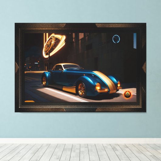 De Zephyr Centorus I950 sportcoupé Canvas Afdruk (Insitu (Houten vloer))