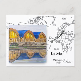 De Zeppelinloodsen, Riga Letland Briefkaart