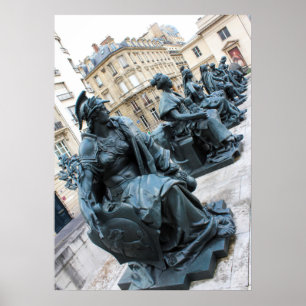 De zes continenten in Musee d'Orsay Poster