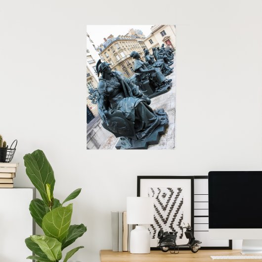 De zes continenten in Musee d'Orsay Poster (Thuiskantoor)