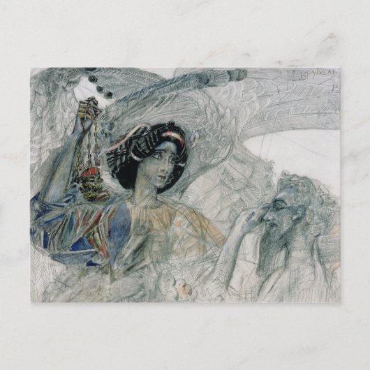 De zes gevleugelde seraph van de profeet briefkaart (Voorkant)