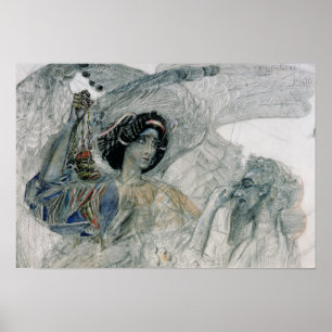 De zes gevleugelde seraph van de profeet poster