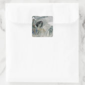 De zes gevleugelde seraph van de profeet vierkante sticker (Tas)