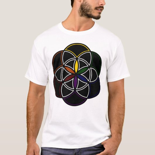 De zes oneindigheid van de zaden van het leven t-shirt (Voorkant)