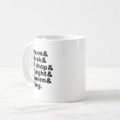 De zes stukken uit het spel dat Schaken heet Koffiemok (Voorkant links)